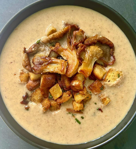 Cream of Oyster mushroom soup
