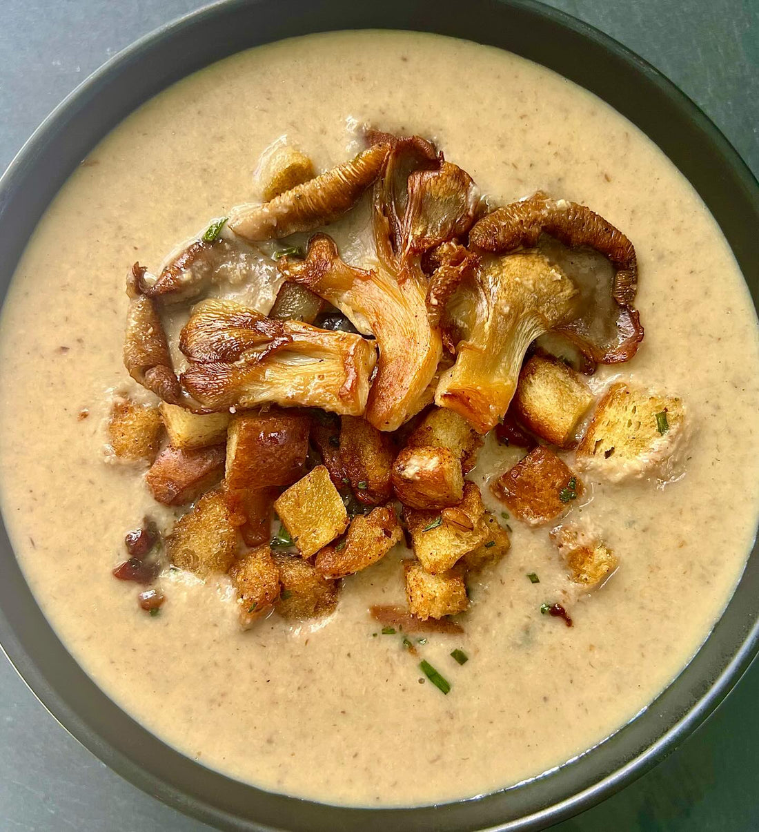 Cream of Oyster mushroom soup